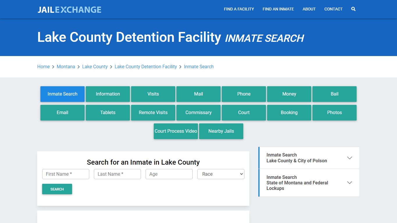 Lake County Detention Facility Inmate Search - Jail Exchange